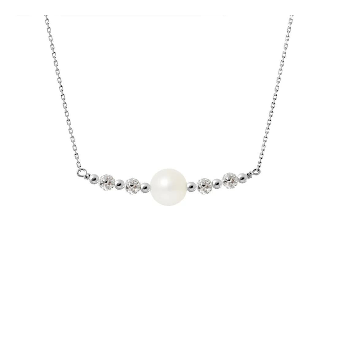 Collier Argent et Perle