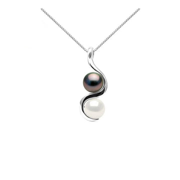 Collier Duo Toi & Moi | Perle de Tahiti & Perle d'Eau Douce