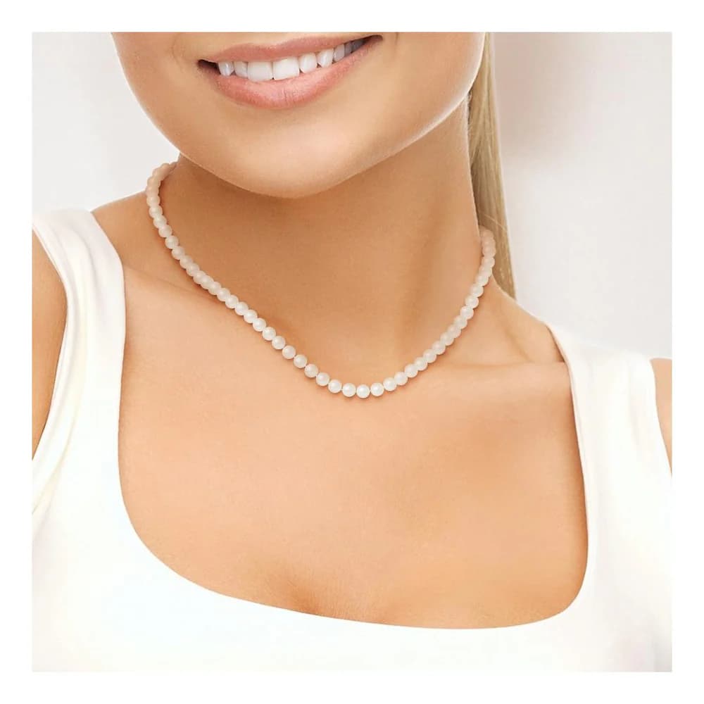 Collier en Perles de Culture Blanches