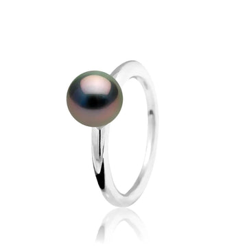 Bague Argent avec Perle de Tahiti