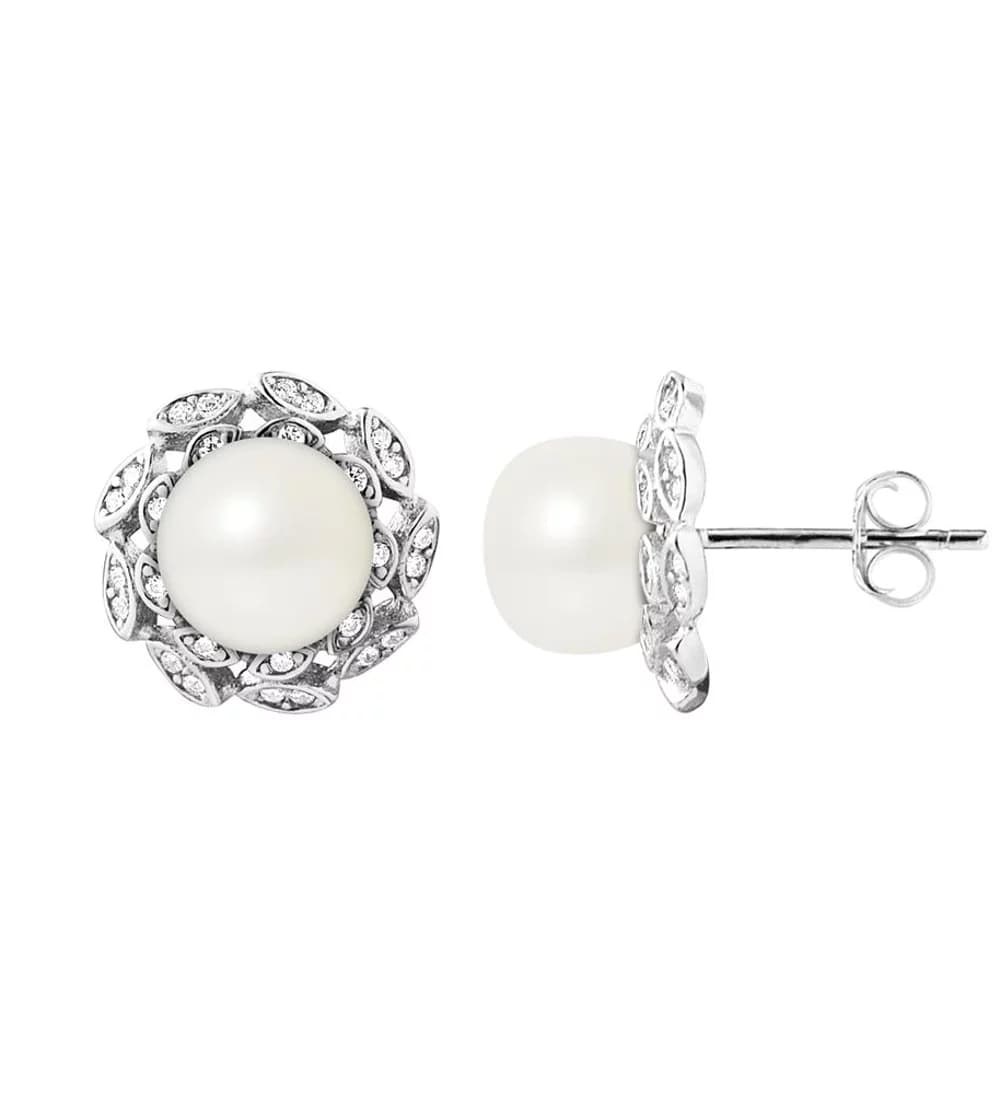 Boucles d'Oreilles Perle Argent
